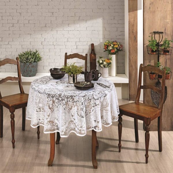 70 Inch Round Lace Tablecloth | Wayfair